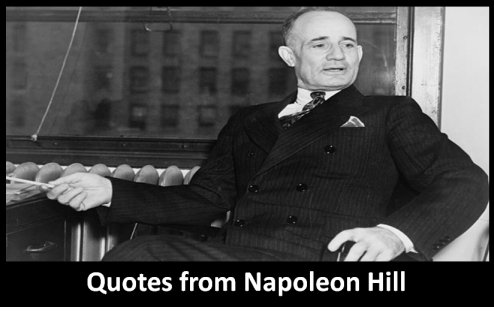 Quotes and sayings from Napoleon Hill